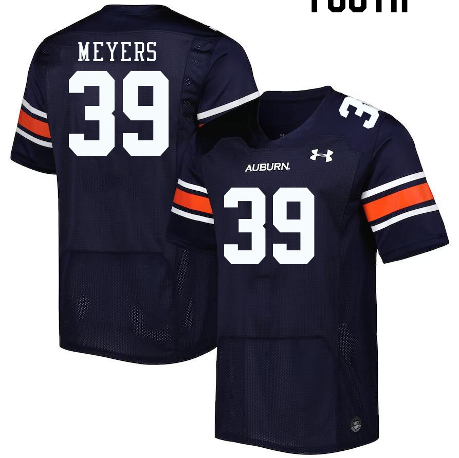 Youth #39 Marshall Meyers Auburn Tigers College Football Jerseys Stitched-Navy